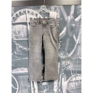 Lucky Brand Stevie Mid Rise Flare Jeans Women's 6/28 Black Stretch Denim EUC